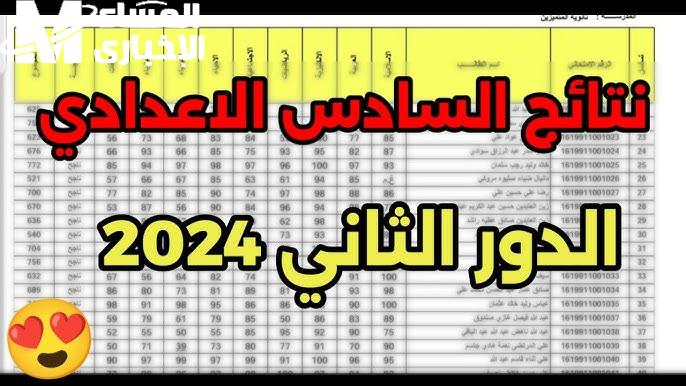 ” استظهار ” نتائج السادس الإعدادي الدور الثاني العراق 2024