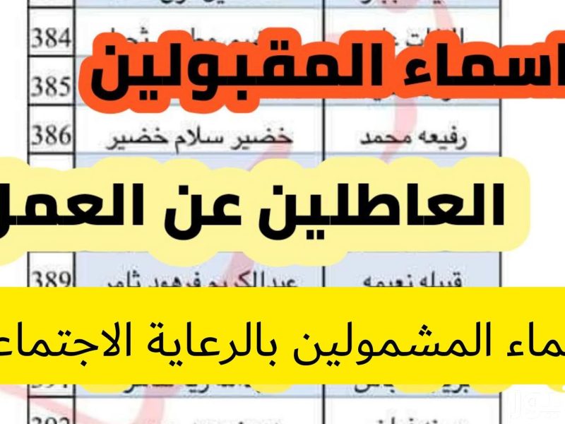 ” صدرت رسمياً الآن” أسماء الرعاية الاجتماعية الوجبة الأخيرة 2024 في العراق عبر مظلتي