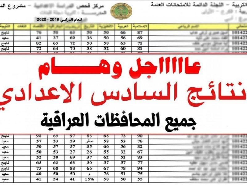 سادس إعدادي شوف النتيجة.. استخراج نتائج السادس الإعدادي 2025 العراق النتيجة ظهرت رسميًا
