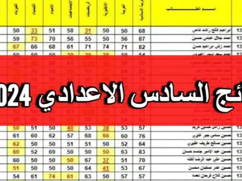 ظهرت هُنــا .. احصل علي نتائج السادس الاعدادي الدور الثاني 2024 بالدرجات