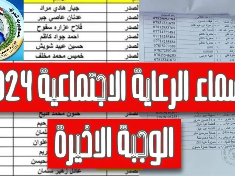 منصة مظلتي تحدد رابط اسماء المشمولين بالرعاية الاجتماعية الوجبة الأخيرة