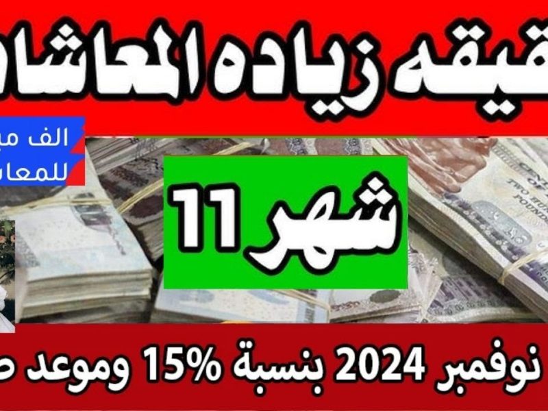 أخبار زيادة المعاشات اليوم 2024 لشهر نوفمبر والاستعلام عنها