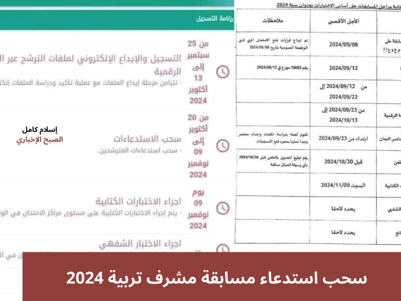 ” الخطوات الكاملة حول” كيفية سحب استدعاء مسابقة مشرف تربية في الجزائر