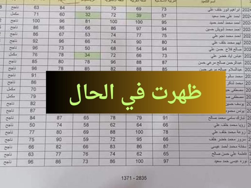 Reuslts ظهرت الان نتائج الثالث المتوسط 2024 الدور الثالث