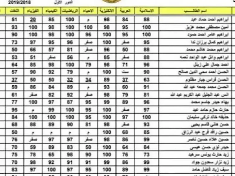 وزارة التربية العراقية تعلن رسميا نتائج الدور الثالث للصف السادس الإعدادي