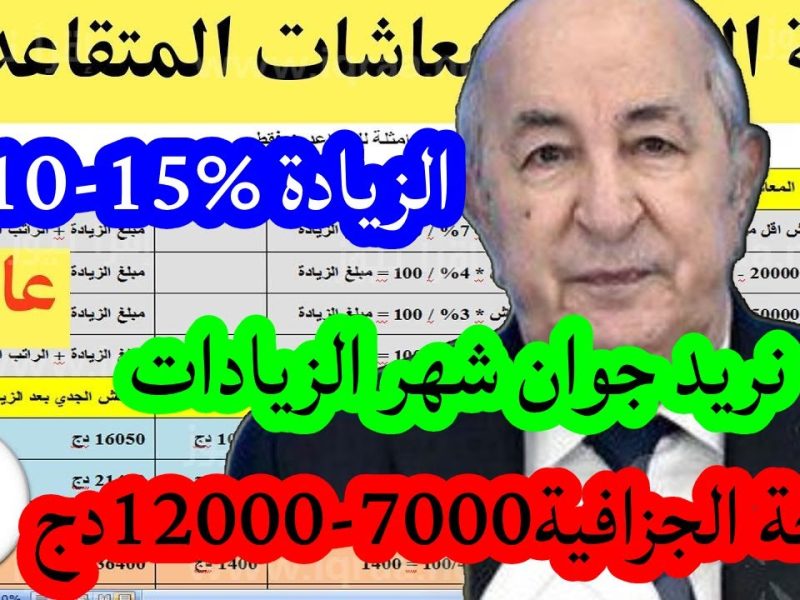 المالية توضح الآن ..  حقيقة زيادة 15% في رواتب المتقاعدين بالجزائر من نوفمبر 2024