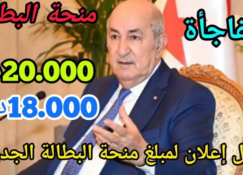 في هذا الموعد فقط ! زيادة منحة البطالة الى 20000 دينار جزائري