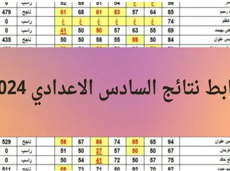 أسماء الناجحين عبر رابط نتائج السادس الإعدادي 2024 الدور الثالث