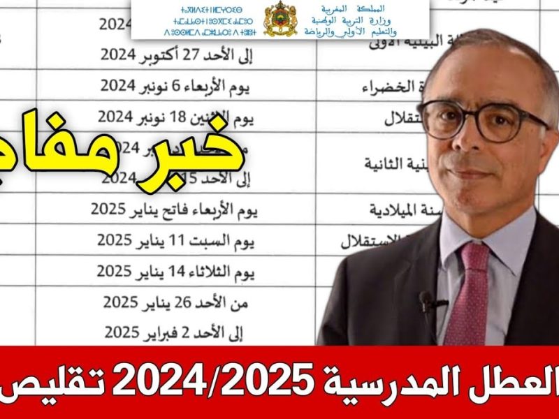 نبأ سار للجميع .. رزنامة العطل المدرسية في المغرب 2025 تعرف عليها للمواطنين