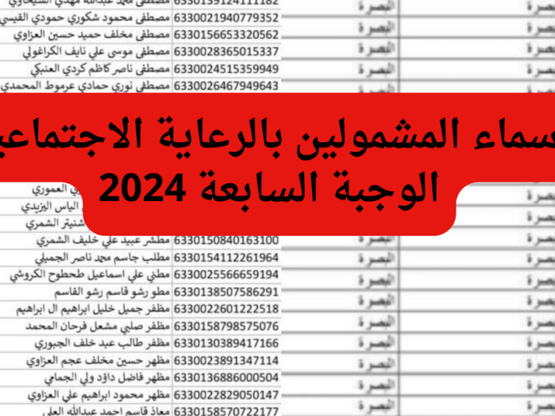 عبر مظلتي تعرف علي  لينك أسماء المشمولين في الرعاية الاجتماعية في العراق