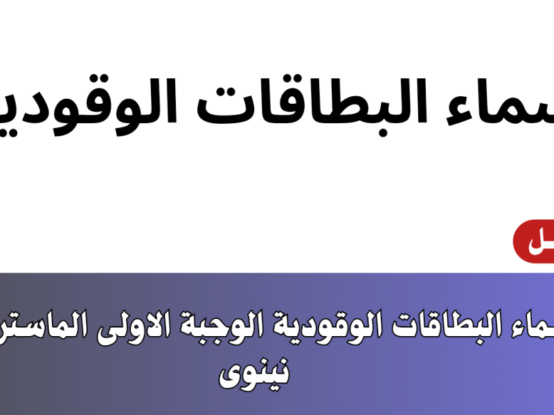 كوبونات البنزين في العراق ..  اسماء البطاقة الوقودية في العراق الوجبة الجديدة