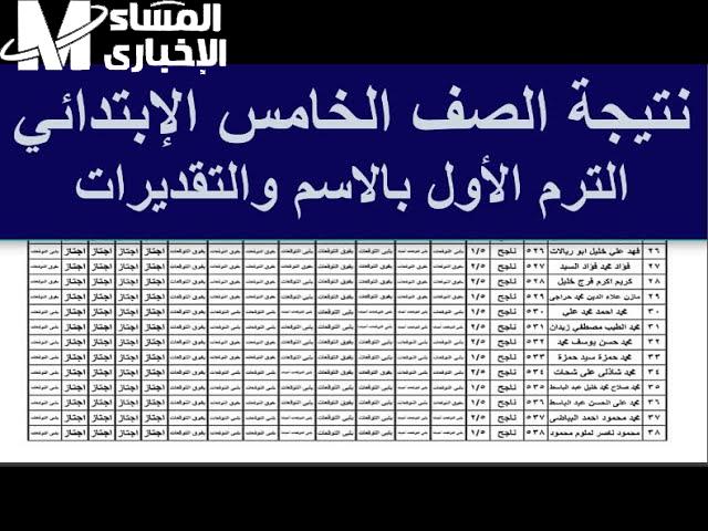 بخطوات نتيجة خامسة ابتدائي 2025 الترم الأول وكيفية إستخراجها إلكترونياً