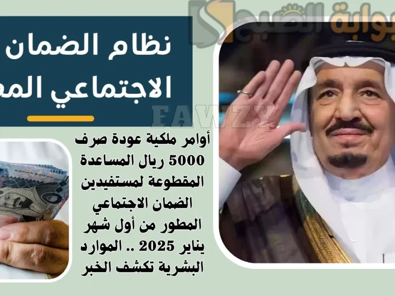 مفاجأة الضمان: عودة المساعدة المقطوعة بقوة ملكية بـ 10,400 ريال في الدفعة 38! الموارد البشرية تكشف التفاصيل