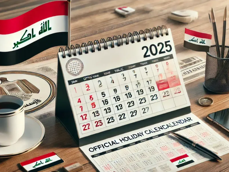 تعرف علي رزنامة جدول العطل الرسمية في العراق 2025