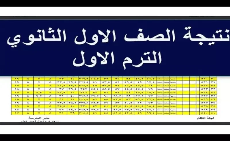 الآن برقم جلوسك أحصل علي نتيجة الصف الأول الثانوي 2025