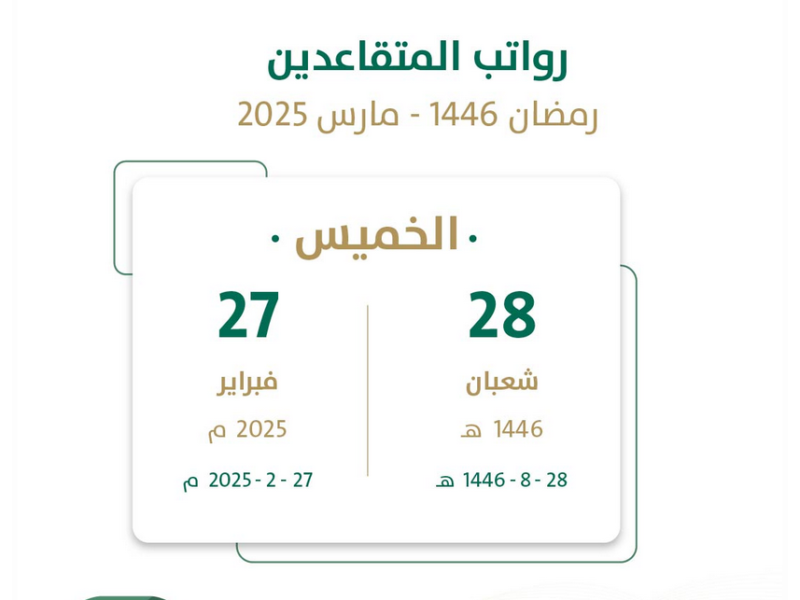 هل يُحقق مصلحة الجميع.. تعديل موعد صرف جرايات المتقاعدين 2025/1446