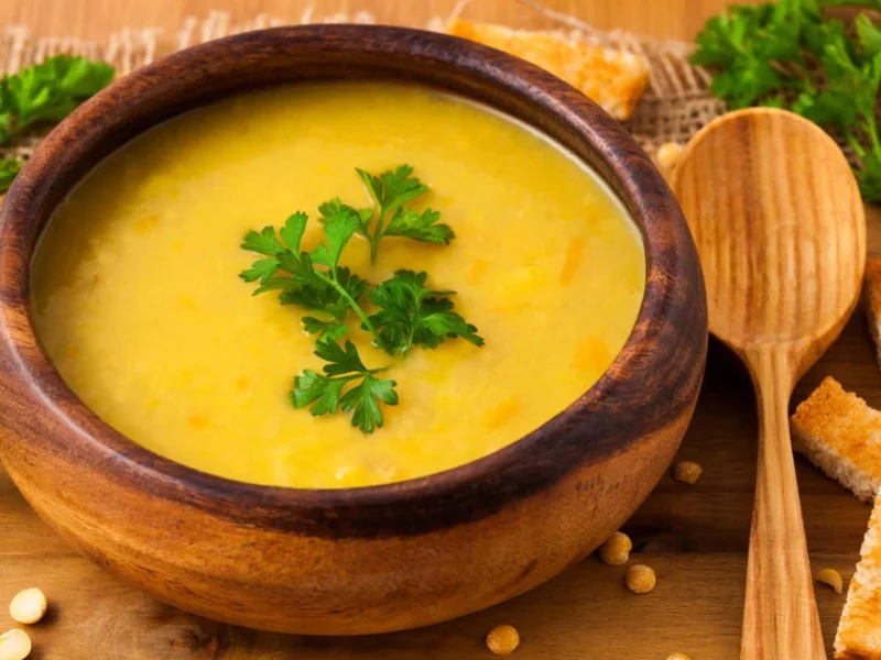 طريقة عمل شوربة العدس بالجبنة بسهولة جدا