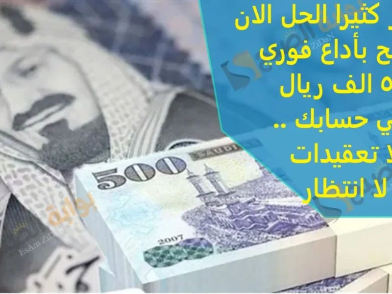  فلوس في جيبك بسرعة 30 ألف إيداع فوري كم القسط المطلوب