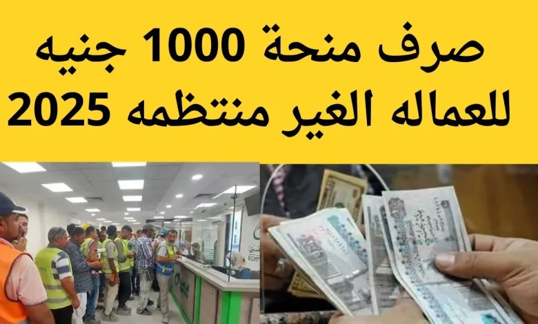 احصل علي 1000 جنيهاً الآن مع رابط تسجيل بيانات العمالة غير المنتظمة 2025