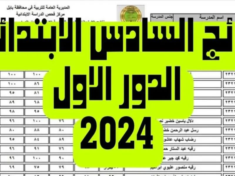 فـور ظهورها .. تعرف علي رابط نتائج السادس الابتدائي في العراق 2025