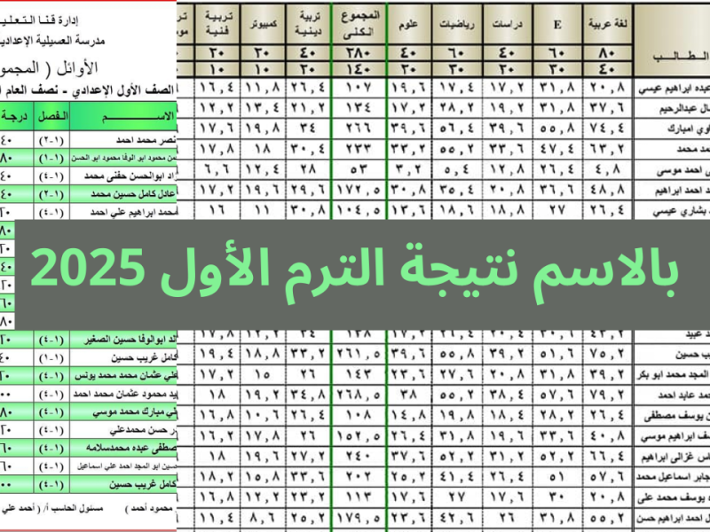 الرابط الرسمي الشغال للحصول علي نتيجة تالتة اعدادي 2025 برقم الجلوس