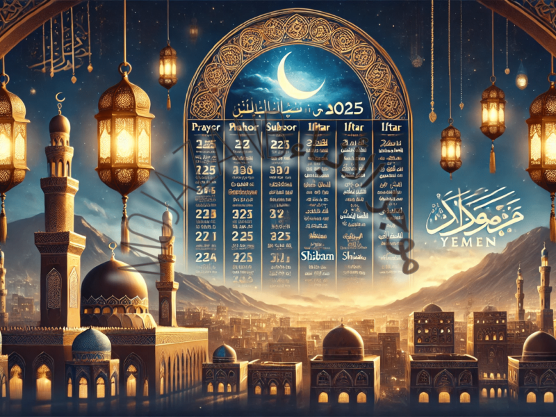 العشر الأوائل من رمضان.. إمساكية اليمن وأفضل الأدعية للسحور والإفطار