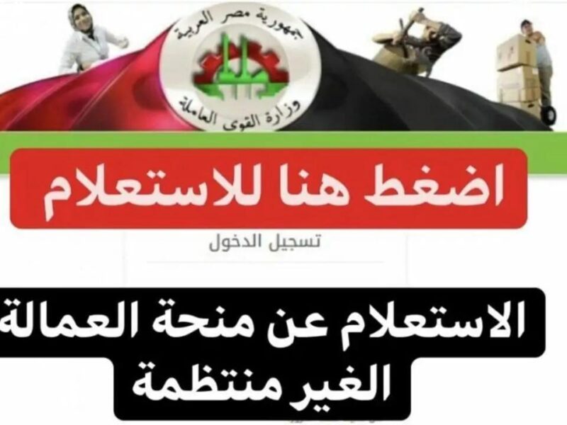 اعرف فلوسك جت.. طريقة الإستعلام عن منحة العمالة غير المنتظمة شهر مايو 2025