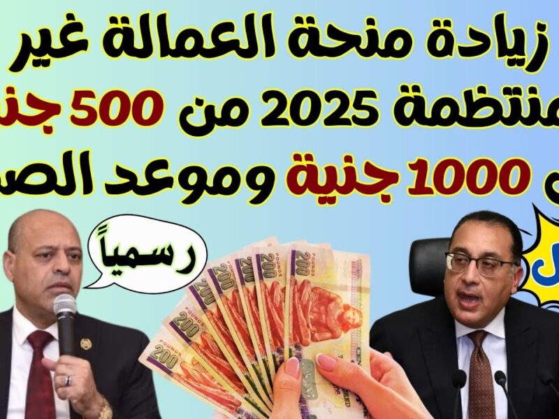 المنحة اتحلت .. رابط منحة العمالة غير المنتظمة 2025 والشروط واضحة