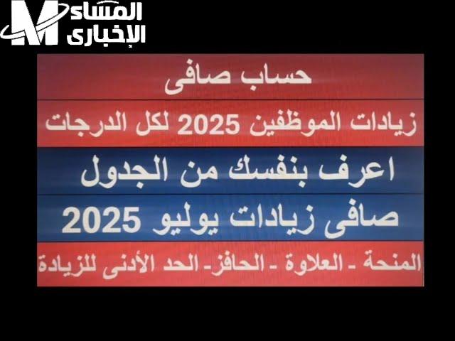 جدول مرتبات 2025 الجديد بالتفاصيل زيادة نارية