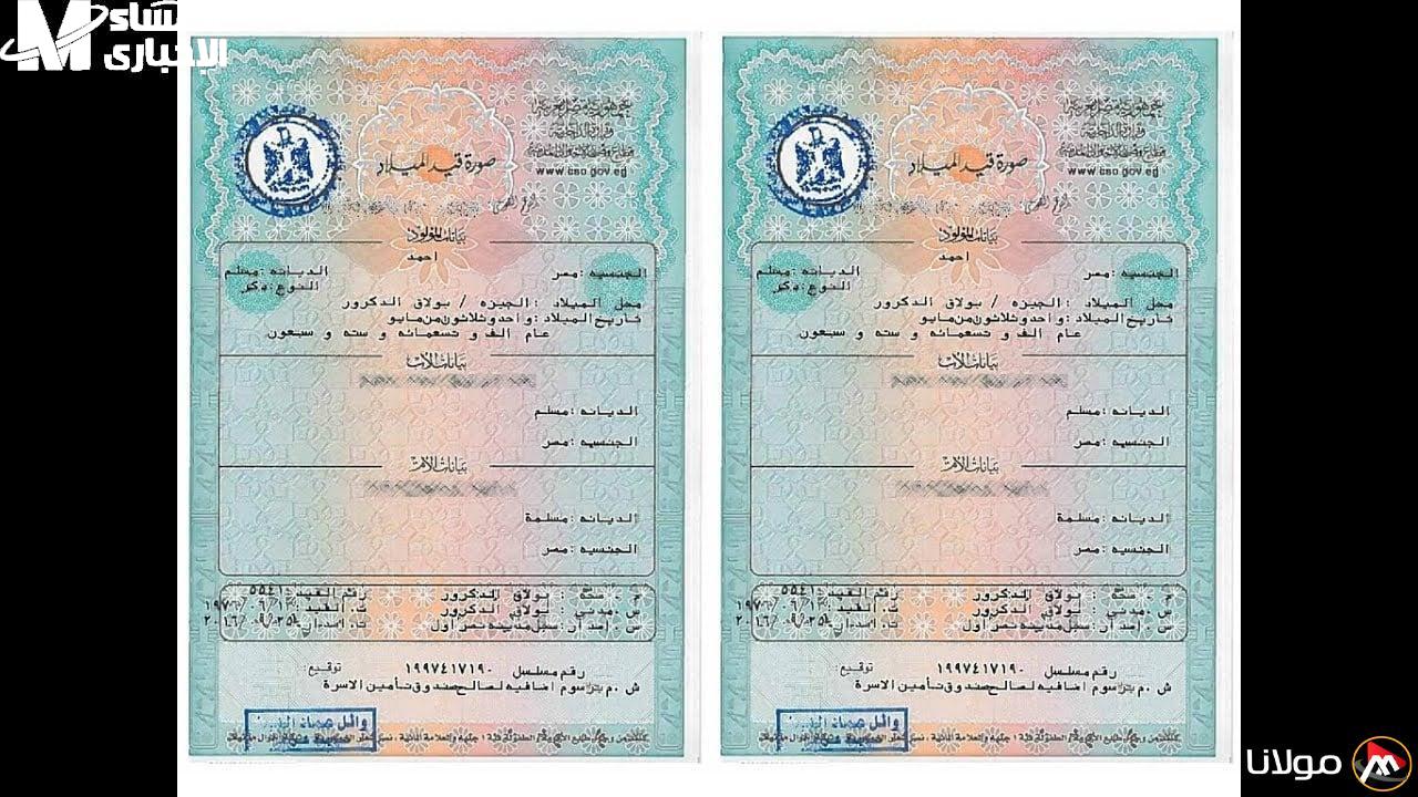 شهادة الميلاد الرقمية للأسر الحاضنة