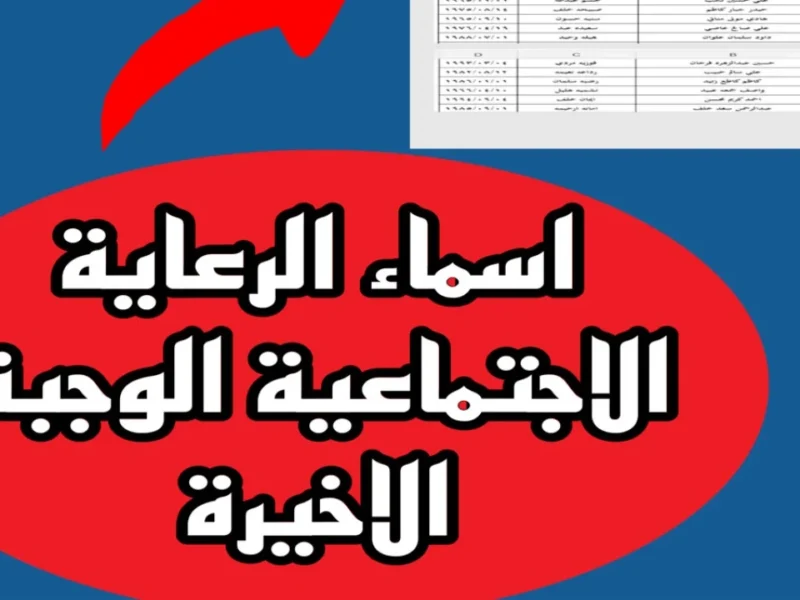 طالرعاية نازلة بالأسماء حالًا.. أسماء المشمولين بالوجبة الأخيرة 2025 في العراق نزلت حالًا