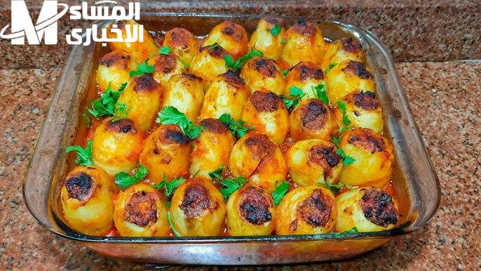 البطاطس المحشية باللحم المفروم
