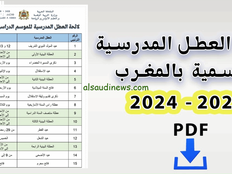 الإجازات بتترتب من جديد.. موعد العطل المدرسية في المغرب 2025 جدول جديد