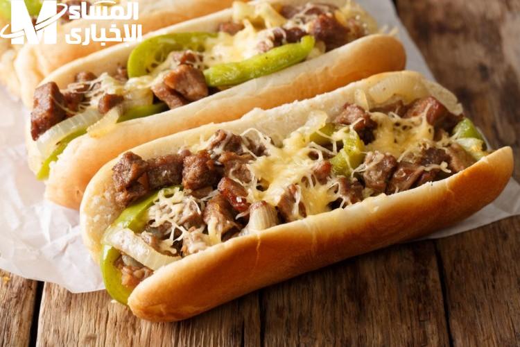 ساندويش ستيك بالجبن