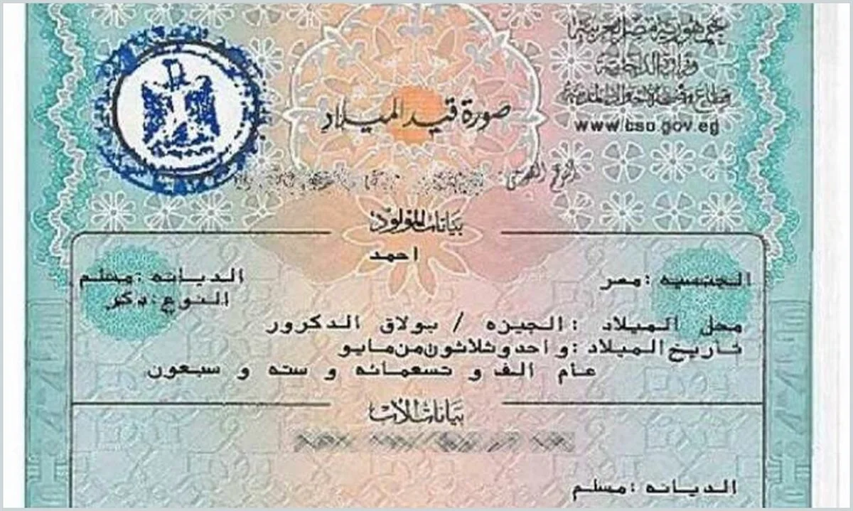 شهادة الميلاد الرقمية