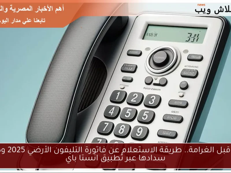 السماعة طلعت الصوت كله .. فاتورة التليفون الأرضي لتجنب الغرامة 2025 إنذار مفاجئ