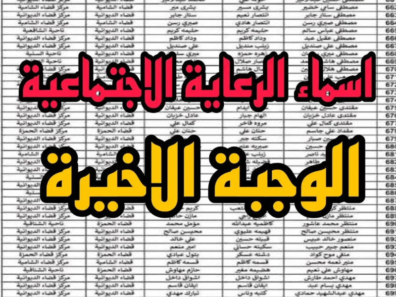 الرعاية الاجتماعية أعلنتها بصوت عالي.. أسماء المشمولين 2025 نزلت على المنصة