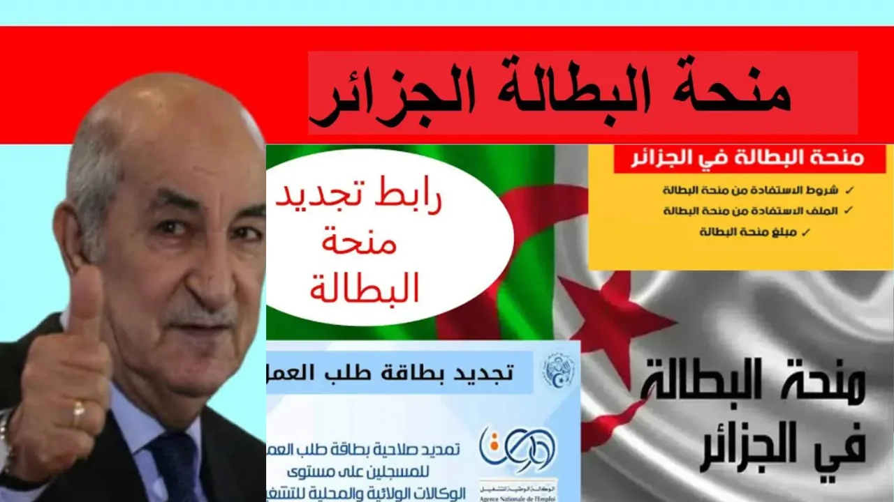 منحة البطالة 2025 الجزائرية