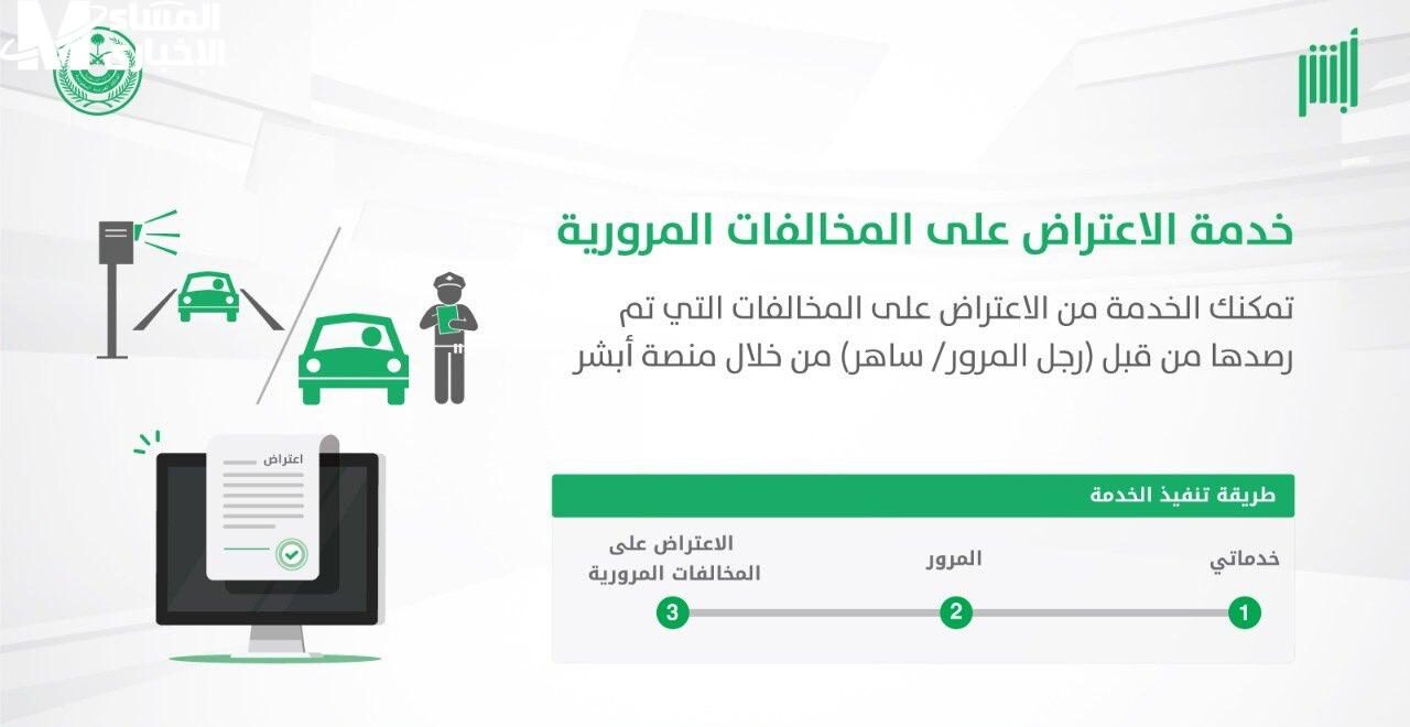 الاعتراض على المخالفات المرورية ساهر