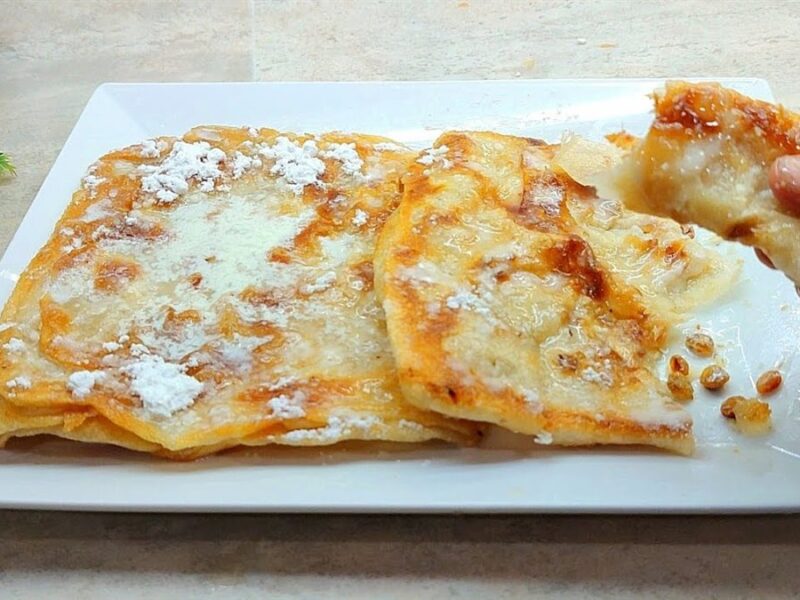 فطير السمن والسكر في الطاسة