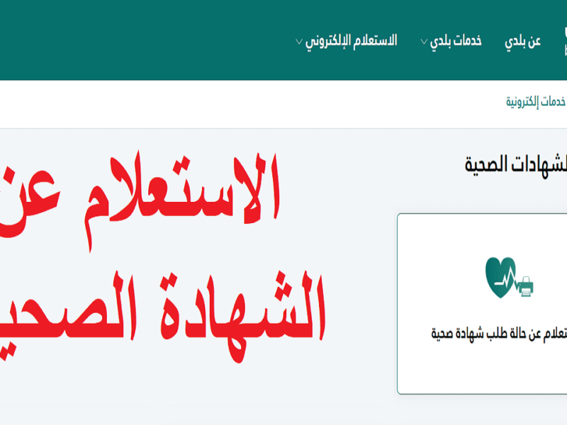 جدد مستندك بسرعة.. منصة بلدي لتجديد الشهادة الصحية خطوة سلسة