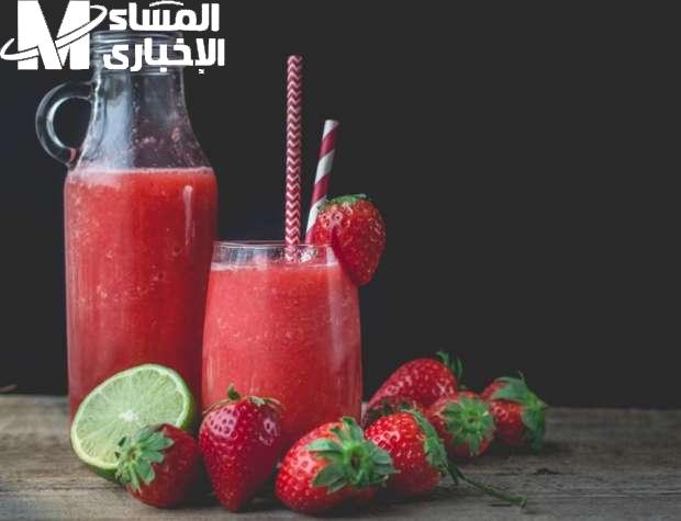 عصير الفراولة والفانيليا
