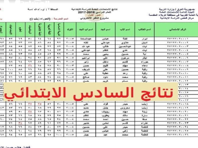 حقق الشفافية في متابعتك.. فتح باب اعتراض نتائج السادس الابتدائي محافظة كركوك 2025 متابعة آمنة رسمية