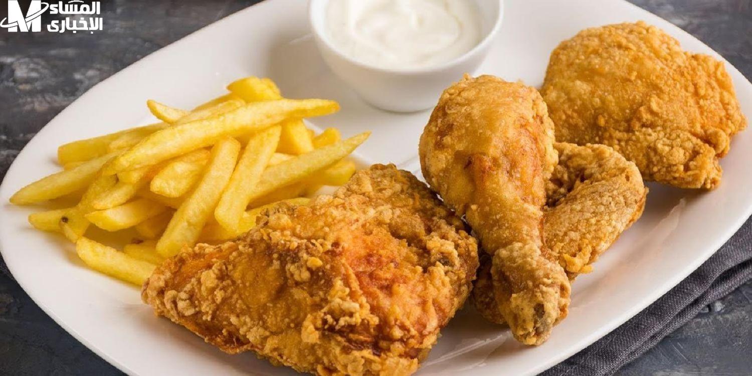 بطاطا مقلية مع الدجاج