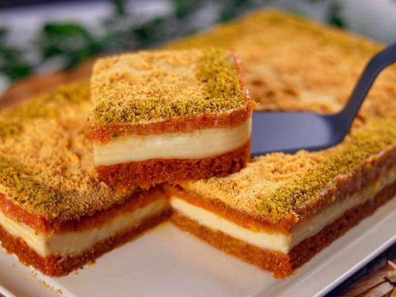 جرّب الوصفة اليوم.. طريقة عمل البسبوسة بالقشطة سهلة ولذيذة مذاق شرقي