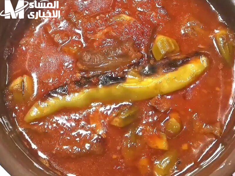 طريقة عمل صينية البامية باللحم ودبس الرمان