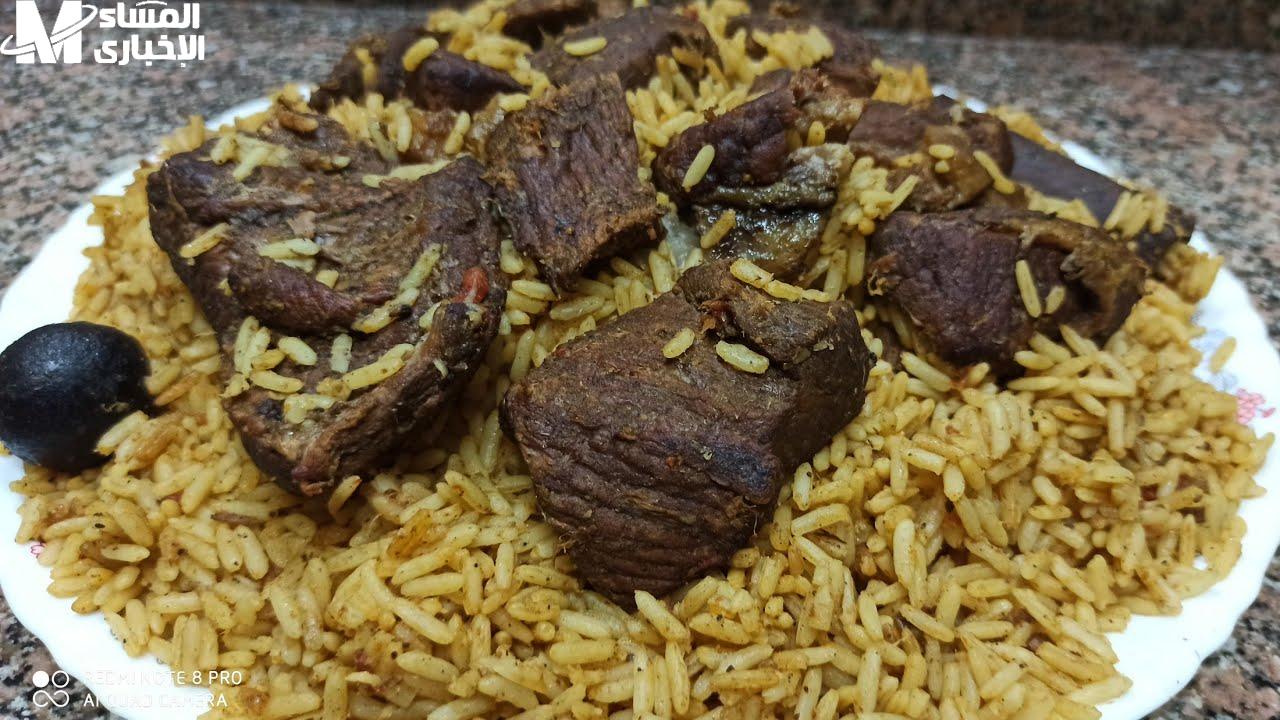 كبسة اللحم بالأرز البسمتي