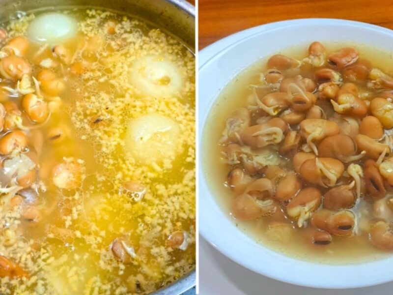 شوربة الغلابة على أصولها.. طريقة عمل شوربة الفول النابت على أد إيدك روعة