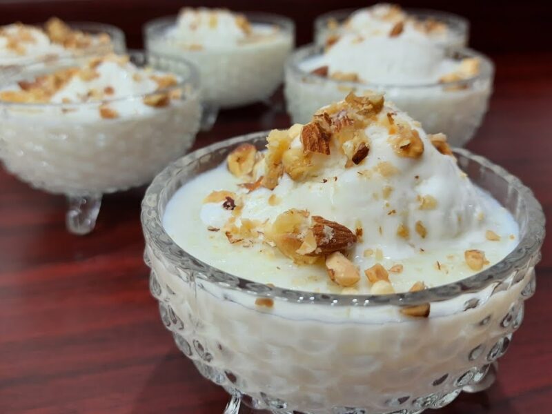 عزّزي حلاوتك المنزلية.. عمل حلى رز بالحليب والمكسرات لمسة فاخرة