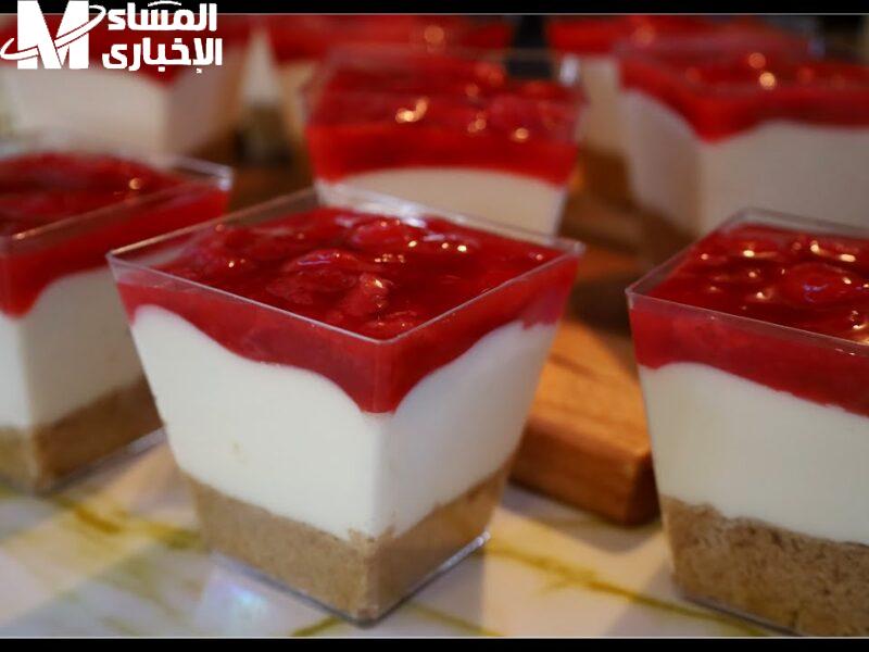 حلا كاسات التشيز كيك البارد